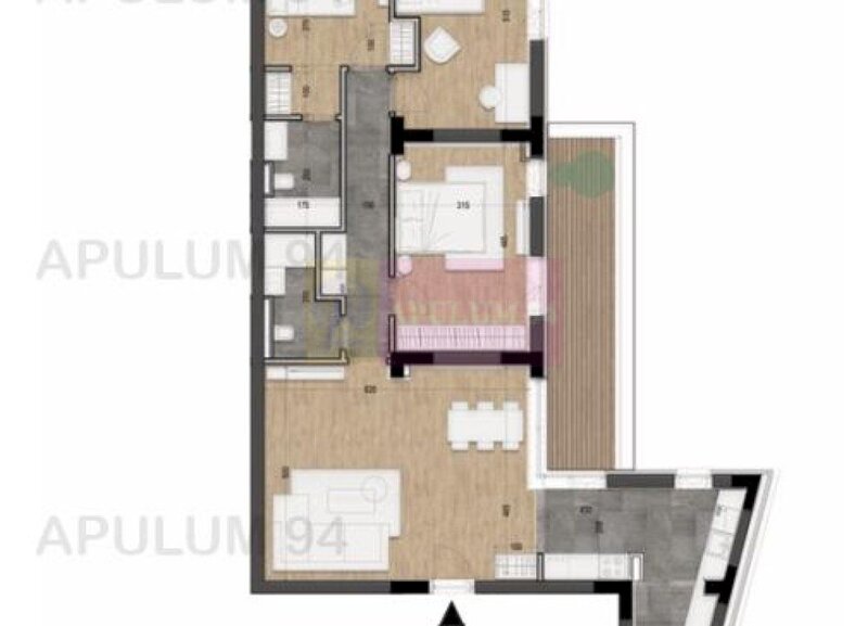 Apartament 4 camere, 104 mp + terasa 16 mp | Licurg 2 Prime Residence